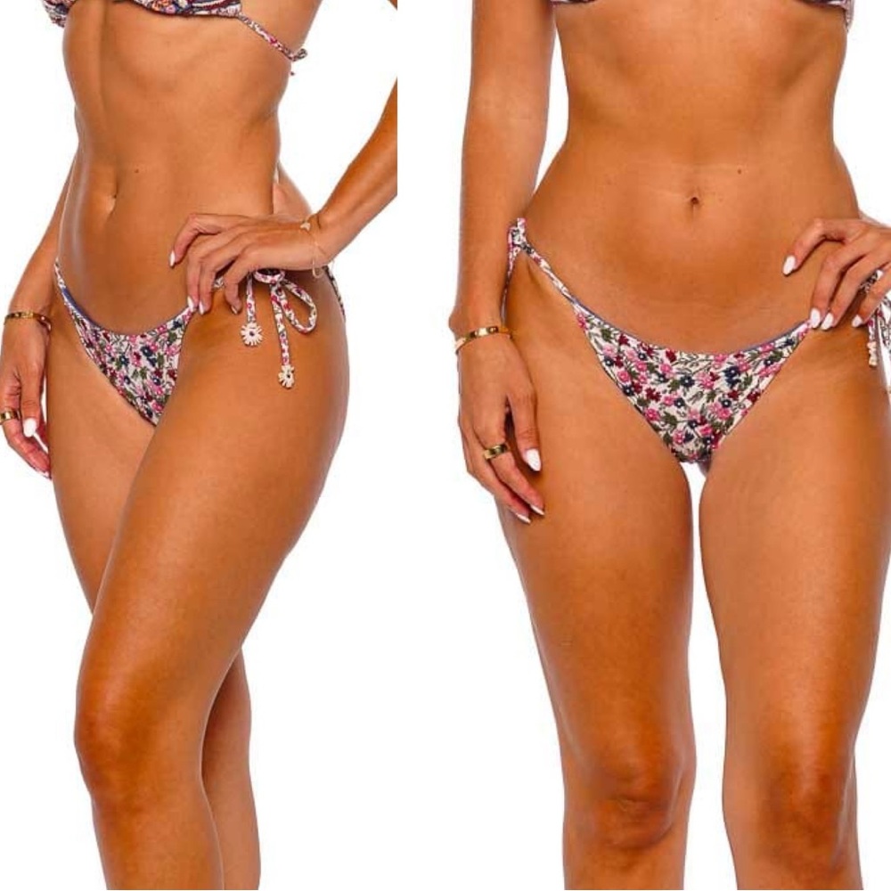 NWOT AGUA BENDITA
ALEGRIA AGUJA RUCHED BIKINI BOTTOM Size M $150